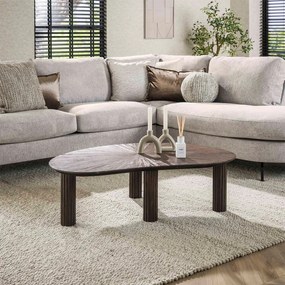 Salontafel Bruin Teakhout Organisch - 110 X 68cm.