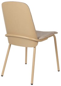 Zuiver Clip Moderne Eetkamerstoel Buisframe Beige