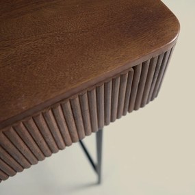 Sidetable Ribbel Hout 120 Cm - 120 X 35cm.