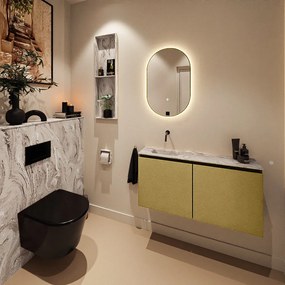 Mondiaz Ture DLux toiletmeubel 100cm oro met wastafel glace links zonder kraangat