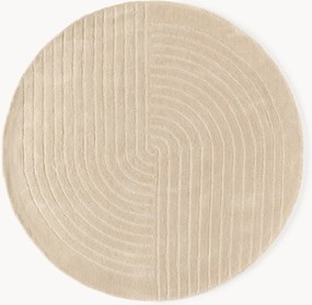 Rond handgetuft wollen vloerkleed Mason