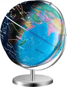 VEVOR verlichte wereldbol 330,2 mm educatieve wereldbol met stevige zware metalen voet en LED-constellatie-nachtlampje HD-geprinte kaart roterend voor kinderen in de klas (Taal: Engels)