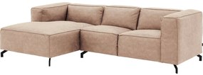 Goossens Bank Calvin beige, micro leer, 2-zits, modern design