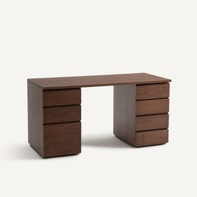 Ladeblok met 3 lades, notenhoutfineer, Working