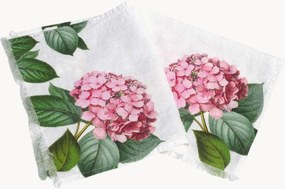Linnen gastendoekjes Hydrangea, 2-delig