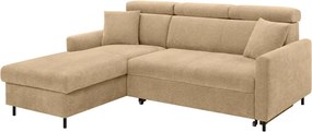 Hoekbank Boston 770, Aanwezig, Beige, Aanwezig, 218x175x88cm, 113 kg, Poten: Metaal