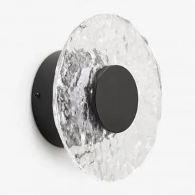 Wandlamp Ø20 Cm Led Van Glas En Ijzer Lorenzo Zwart - Sklum