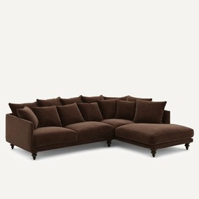 Chenille fluwelen hoekbank, Lazare