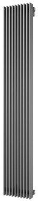 Plieger Antika Retto designradiator verticaal middenaansluiting 1800x295mm 1111W parelgrijs (pearl grey)