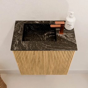 Mondiaz Joya DLux 40cm toiletmeubel oak met wastafel faye links 1 kraangat lava