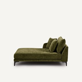 Longchair van fluweelmix, MODERNISTE, ontwerp Emmanuel Gallina