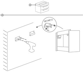 Differnz Somero badmeubelset 120cm antraciet