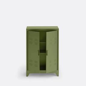 Lage kast in metaal, 2 deuren, Hiba