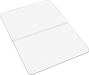 VEVOR Stoelmat Vloerbeschermingsmat (1225 x 915 mm) Kantoorstoelmat Antislip PVC Stoelmat met Noppen, Soepel Glijdend Onder Bureaumat voor Thuiskantoor (Rechthoekig)