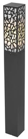 Modern buiten paaltje zwart 90 cm IP44 - Nicole