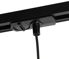 Modern railsysteem met 5 hanglampen gunmetal 1-fase - Iconic Lloyd GU10 Binnenverlichting Lamp