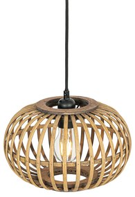 Oosterse hanglamp bamboe 3-lichts rond - Amira