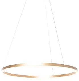 Design hanglamp goud 80 cm incl. LED 3-staps dimbaar - Anello Design rond Binnenverlichting Lamp