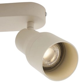 Afgeronde plafondSpot / Opbouwspot / Plafondspot beige GU10 50mm 3-lichts - Stanley Modern GU10 ovaal Binnenverlichting Lamp