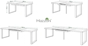 AVELLA Bruin Eik - LOFT TAFEL VOOR WOONKAMER/EETKAMER UITKLAPBAAR TOT 3,1 m!