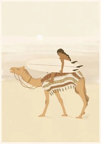 Ilustratie Moroccan surfing, Andi Bell Art