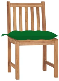 vidaXL Tuinstoelen 2 st met kussens massief teakhout