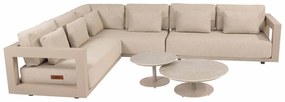 4 Seasons Outdoor Boaz loungetafel latte met blad Ø 60 cm (H 35 cm)  Loungetafel    beige weerbestendig