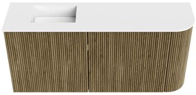 Mondiaz Joya 90cm toiletmeubel ronding rechts dusk met wastafel faye links zonder kraangat talc