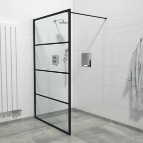 Marenza Bellini Inloopdouche - 120x200cm - helder glas - frame lines buitenzijde - anti kalk - mat zwart Lines -120