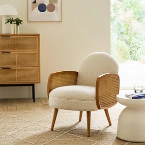 Fauteuil bouclette en vlechtwerk, Buisseau
