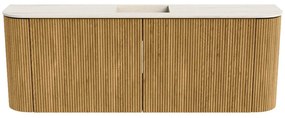 Mondiaz Joya DLux 115cm toiletmeubel ronding links/rechts oak met wastafel faye midden 1 kraangat meli
