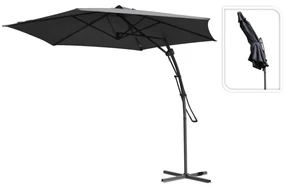 ProGarden Zweefparasol 300 cm donkergrijs