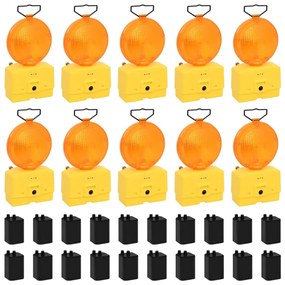 vidaXL Bouwlampen 10 st met batterijen 18x8x37 cm