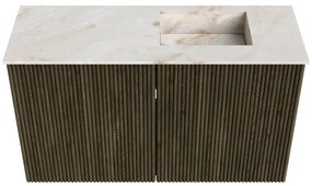 Mondiaz Joya DLux 70cm toiletmeubel shadow met wastafel faye rechts 1 kraangat frappe