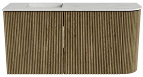 Mondiaz Joya DLux 80cm toiletmeubel ronding rechts dusk met wastafel faye links zonder kraangat opalo