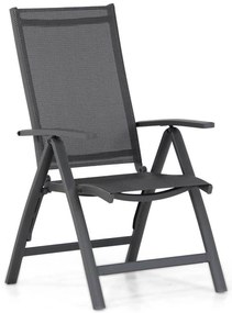 Tuinset 6 personen 220 cm Aluminium/Textileen /Graniet/Aluminium/textileen Grijs Presto Vasto/Graniet