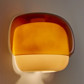 Wandlamp in gekleurd glas, Kinoko