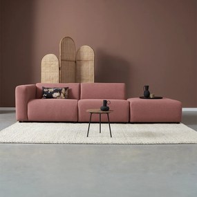 Rechte Bank Met Hocker Rechts Terracotta Roze