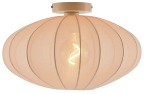 Japandi plafondlamp beige met stoffen kap - Bida