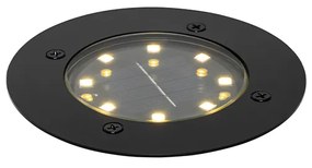 Moderne grondspot zwart incl. LED IP65 Solar - Terry