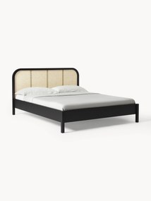 Houten bed Jones met Weens vlechtwerk hoofdeinde