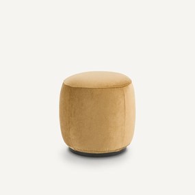 Voetenbank van linnen fluweel, Rosebury, ontwerp Emmanuel Gallina