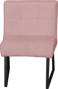 Eetkamerstoel - Amsterdam - geschikt voor ronde tafel - stof Element lichtroze 18