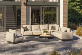 4 Seasons Outdoor Furore loungebank XL met draaifauteuil SALE      houtkleur weerbestendig