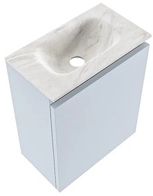 Mondiaz Ture DLux toiletmeubel 40cm clay met wastafel ostra midden zonder kraangat