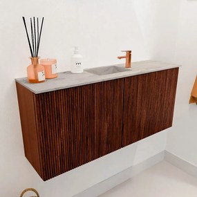 Mondiaz Joya DLux 90cm toiletmeubel ruby met wastafel faye midden 1 kraangat glace