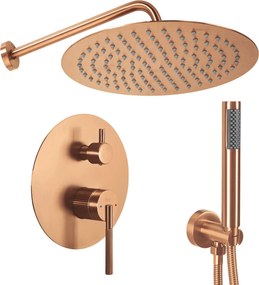 Inbouw regendoucheset Rea Argon Brush Copper + BOX