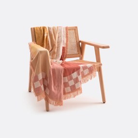 Plaid in jacquard met franjes, Santorin