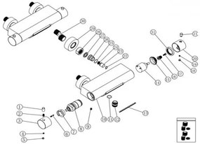 Mueller Meta thermostatische waterval badkraan zwart