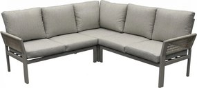 Saigon hoek loungeset 3 delig latte zand aluminium